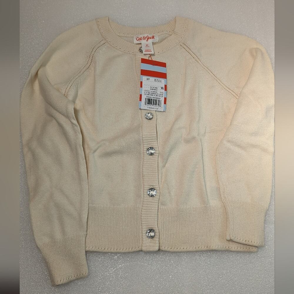 Cat and Jack 3T knitted cardigan in Sand